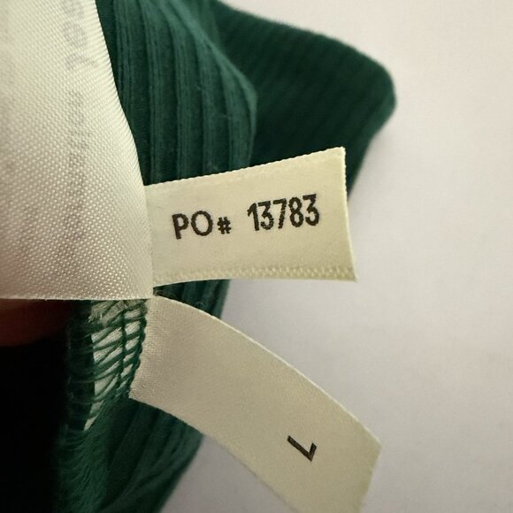 Reformation Canyon Ribbed Knit Tank Top Forest Green Sustainable Stretch L Large - Picture 6 of 7